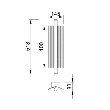 Aplique de pared LED Vela Cristal W204 CCT Dim (10W)
