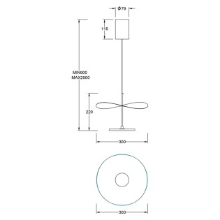 Lámpara de techo LED Abisal CCT Dim (12W)