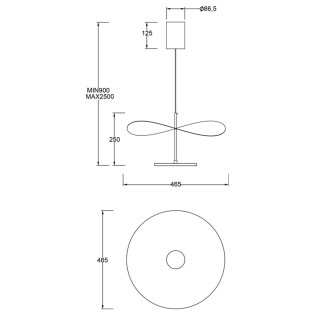 Lámpara de techo LED Abisal CCT Dim (18W)