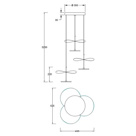Lámpara de techo LED Abisal CCT Dim (32W)
