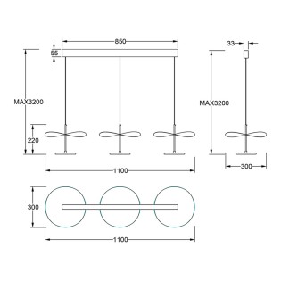 Lámpara de techo LED Abisal CCT Dim II (32W)