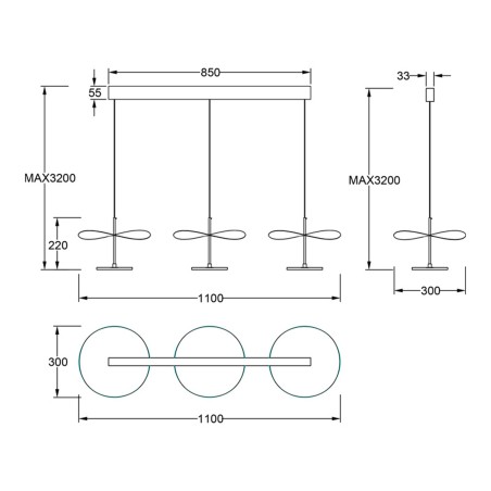 Lámpara de techo LED Abisal CCT Dim II (32W)