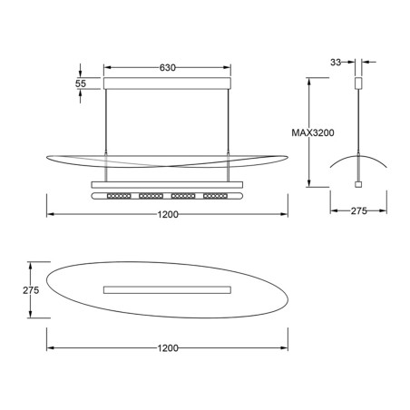 Lámpara de techo LED Abisal CCT Dim (48W)