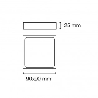 Downlight cuadrado LED Kaju (8W)