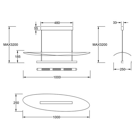 Lámpara de techo LED Abisal CCT Dim (40W)
