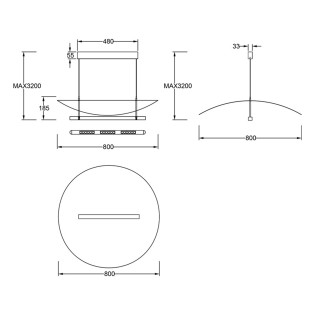 Lámpara de techo LED Abisal II CCT Dim (40W)
