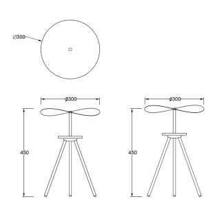 Lámpara de mesa trípode LED Abisal S CCT Dim (12W)