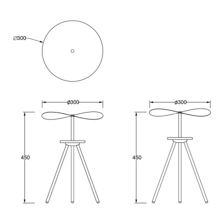 Lámpara de mesa trípode LED Abisal S CCT Dim (12W)