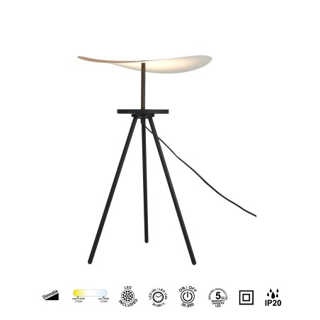 Lámpara de mesa trípode LED Abisal M CCT Dim (12W)