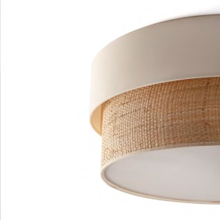 Plafón de techo Kan Rafia (3 luces)