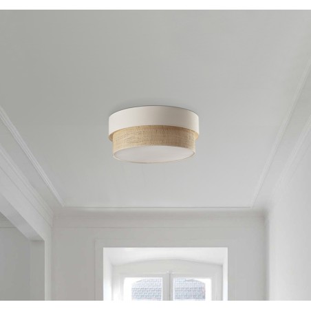 Plafón de techo Kan Rafia (3 luces)