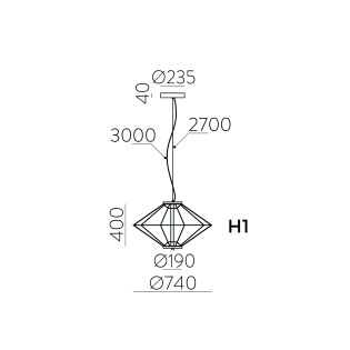 Lampara colgante LED Totem (7W)