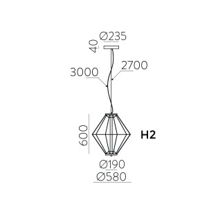 Lampara colgante LED Totem (8.5W)