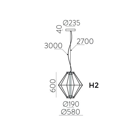 Lampara colgante LED Totem (8.5W)