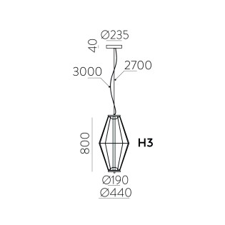 Lampara colgante LED Totem (11.5W)