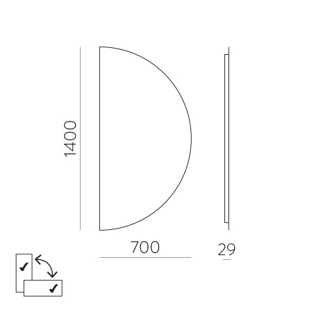 Espejo con luz Led Clair (31W)