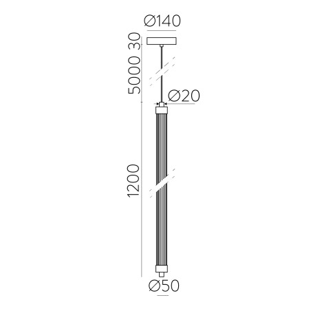 Lampara colgante LED Lineo 2CCT (22W)