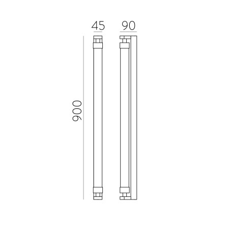 Aplique de pared para baños LED Lineo (16W)
