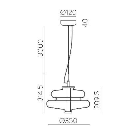Lámpara de techo LED Sira (14.5W)