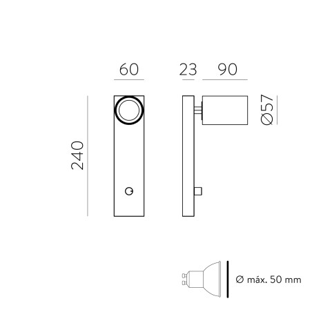 Aplique de pared Gina II