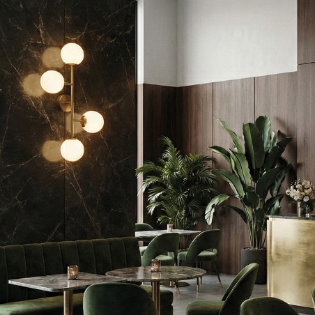Aplique de pared Doris Opal (4 luces)