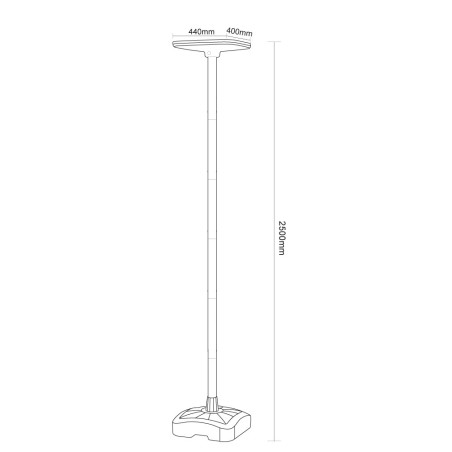 Farola solar LED Helios IP54 CCT (25W)
