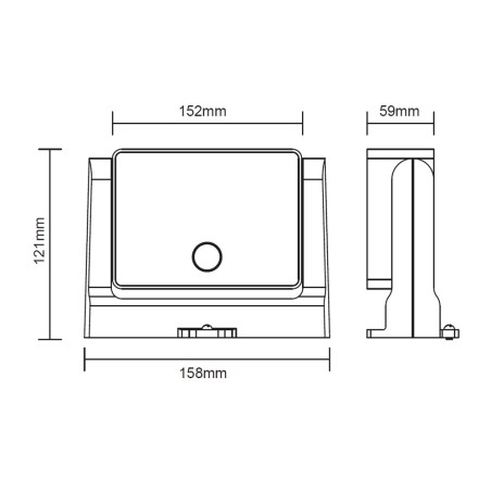 Aplique solar con sensor LED Ares IP65 CCT (1.5W)
