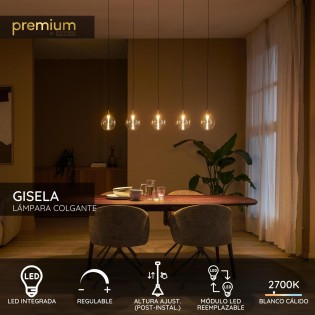Lámpara de techo LED Gisela Dim (5x4W)