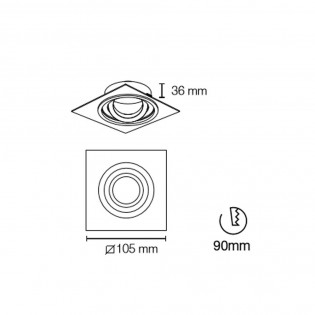 Empotrable LED Aret Cuadrado