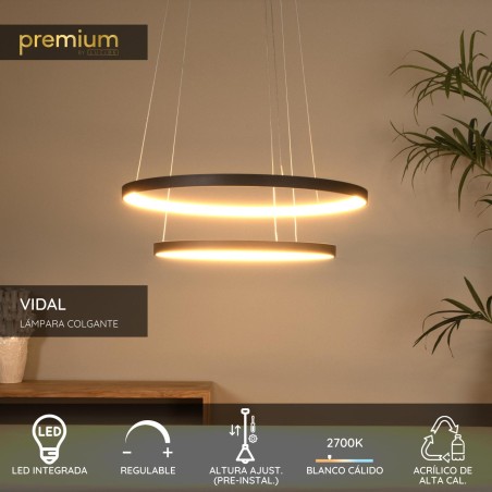 Lámpara colgante LED Vidal (92W)