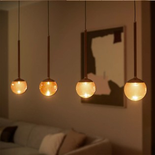 Lámpara colgante LED Calina Ámbar II CCT DIM (5x8.2W)