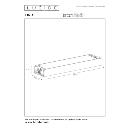 Driver para carril monofásico Linial Smart 48V. (200W)