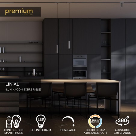 Foco LED carril monofásico Bix Linial Smart 48V. (8W)