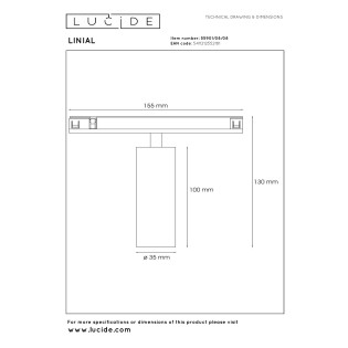 Foco LED carril monofásico Bix Linial Smart 48V. (8W)