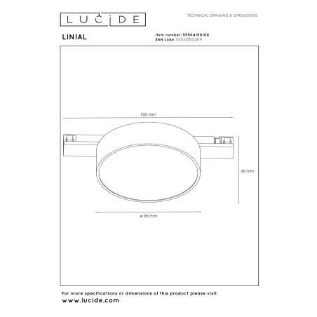 Foco LED carril Fixxt Linial Smart 48V. (8W)