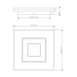 Plafón de techo LED Dalmo SQ CCT Dim Smart (40W)