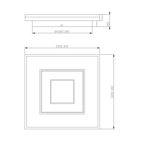 Plafón de techo LED Dalmo SQ CCT Dim Smart (40W)