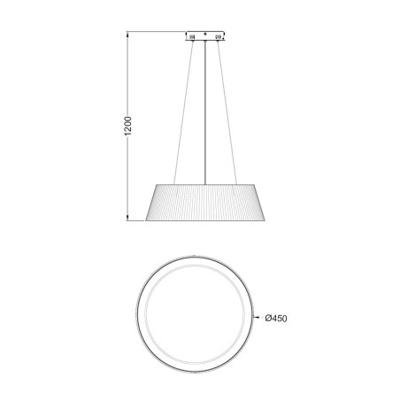 Lampara colgante LED Meldo CCT Dim Smart (60W)