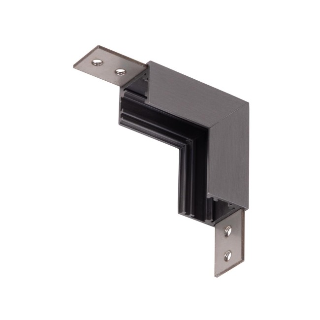 Conector corner para carril Linial Cromo negro