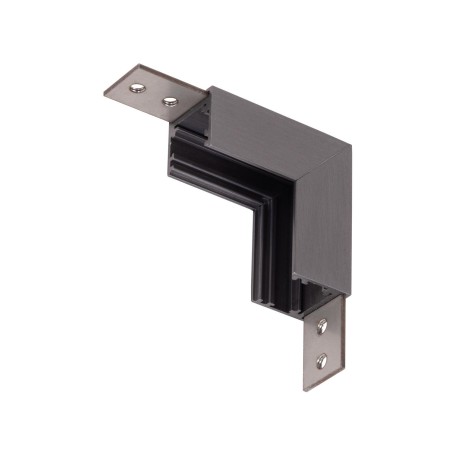 Conector corner para carril Linial Cromo negro
