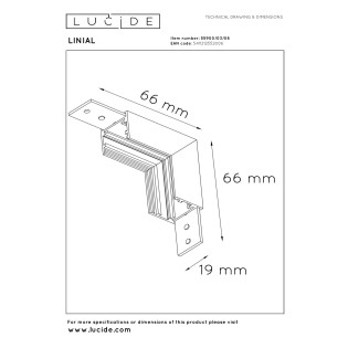Conector corner para carril Linial Cromo negro