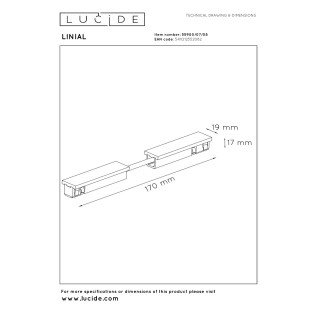 Conector flexible para carril Linial Cromo negro