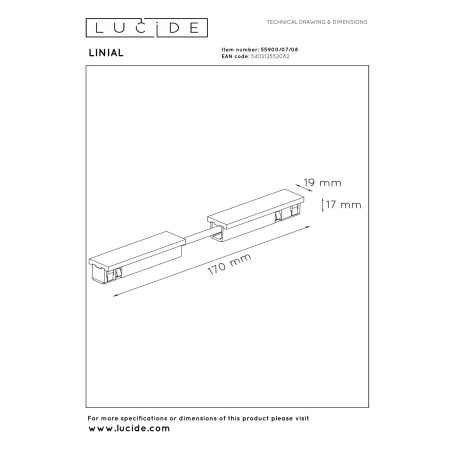 Conector flexible para carril Linial Cromo negro