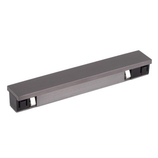 Conector recto para carril Linial Cromo negro
