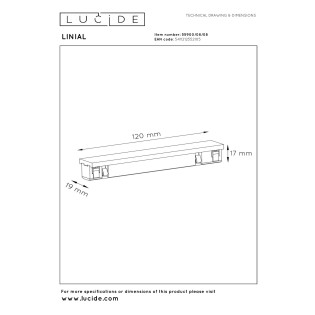 Conector recto para carril Linial Cromo negro