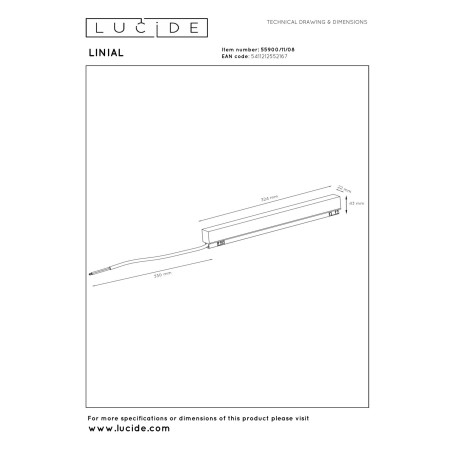 Driver para carril Linial Smart 48V. Cromo negro (200W)