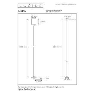 Accesorio colgante para carril Linial Cromo negro