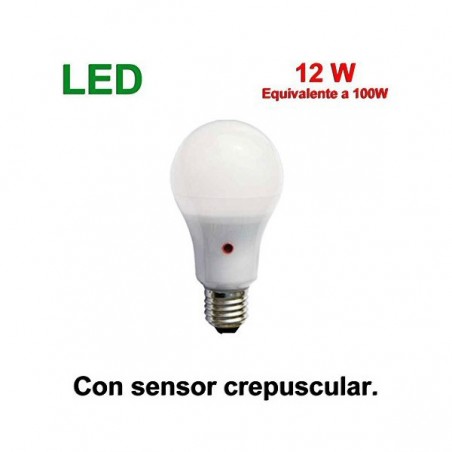 Bombilla led cálida con sensor (12W)