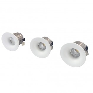 Kit 3 Focos Redondos Cob Led (9 W)