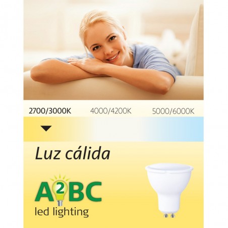 Bombilla LED GU10 8W (luz cálida)